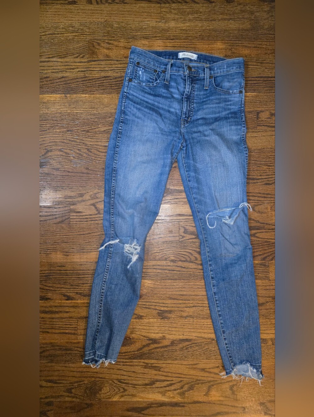 Madewell Distressed Skinny Jeans - Blue